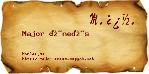 Major Éneás névjegykártya